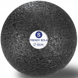 Masszázs labda Trendy Bola fekete 6 cm Fitness Trendy