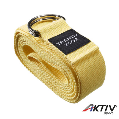 Jóga szalag Trendy 190x4x0,2 cm sárga