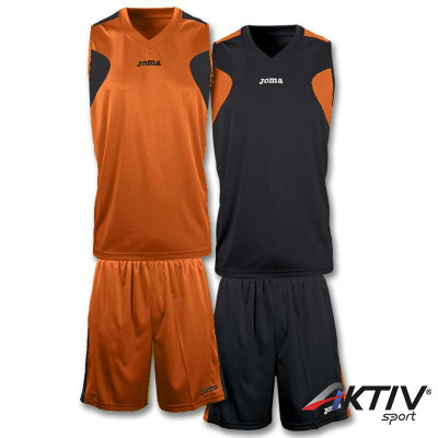 Kosárlabda mez szett Joma ujjatlan kifordítható narancssárga-fekete XXXL-XXXXL