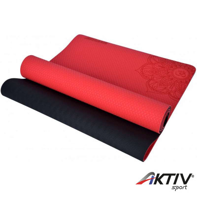 Jóga szőnyeg mandala mintázattal Amaya piros