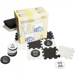 Sakk és dáma készlet puzzle táblával