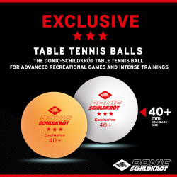 Ping-pong  labda Donic Exclusive 3 csillagos fehér-sárga