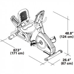 Háttámlás ergométer Nautilus R628