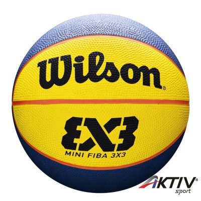 Kosárlabda Wilson FIBA 3X3 Mini gumi 3-as méret sárga-kék