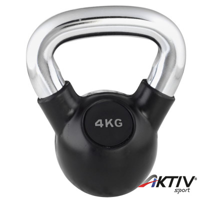 Kettlebell Trendy fekete-króm 4 kg