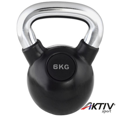 Kettlebell Trendy fekete-króm 6 kg