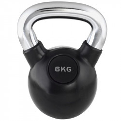 Kettlebell Trendy fekete-króm 6 kg Fitness Trendy