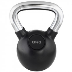 Kettlebell Trendy fekete-króm 8 kg Fitness Trendy
