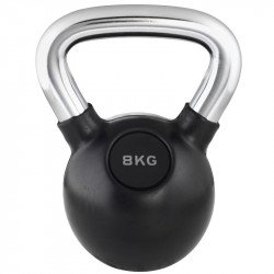 Kettlebell Trendy fekete-króm 8 kg Fitness Trendy