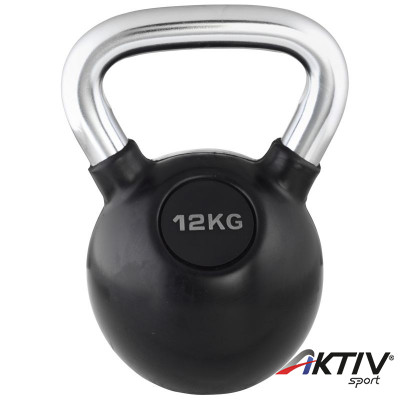 Kettlebell Trendy fekete-króm 12 kg