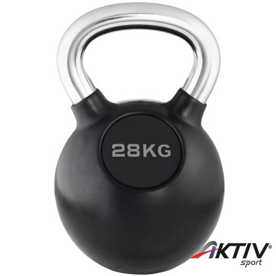 Kettlebell Trendy fekete-króm 28 kg