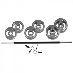Súlyzókészlet Trendy Pesos Aperto 18,5 kg vinyl szürke Fitness Trendy