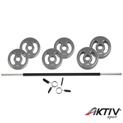 Súlyzókészlet Trendy Pesos Aperto 9 kg vinyl szürke
