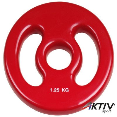 Súlyzótárcsa Trendy 1,25 kg piros