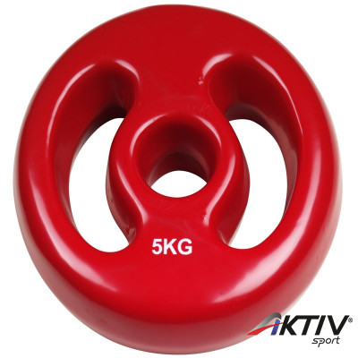 Súlyzótárcsa Trendy 5 kg piros