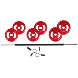 Súlyzókészlet Trendy Pesos Aperto 9 kg vinyl piros Fitness Trendy