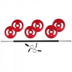 Súlyzókészlet Trendy Pesos Aperto 9 kg vinyl piros Fitness Trendy