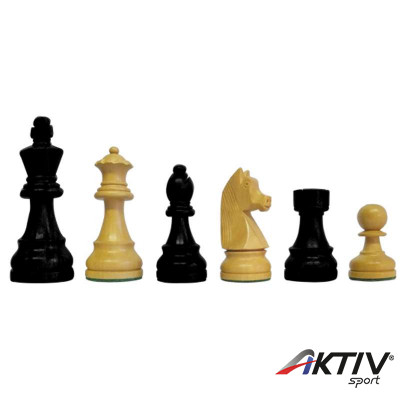 Sakk készlet nehezített fekete-fehér fa