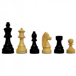 Sakk készlet nehezített fekete-fehér fa Játék Eurochess