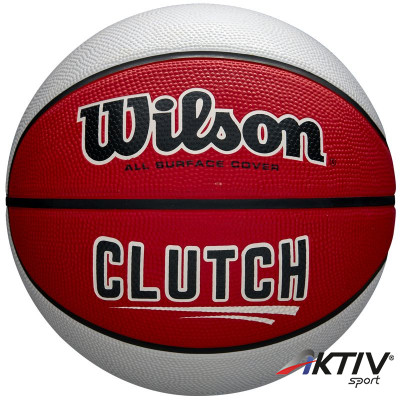 Kosárlabda Wilson Clutch gumi 7-es méret piros-fehér