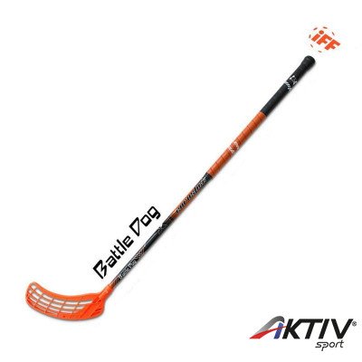 Floorball ütő üvegszálas BattleDog 98/108 cm IFF jobbos narancssárga