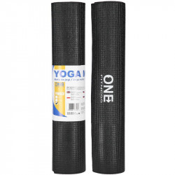 Jóga matrac One Fitness YM02 173x61x0,6 cm fekete