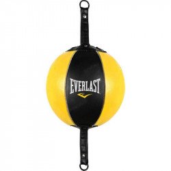 Duplavégű ütőlabda Everlast bőr fekete-sárga Sportszer Everlast