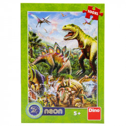Puzzle 100 db XL Dino Dinók világa
