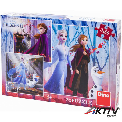 Puzzle 3x55 db Dino Jégvarázs 2