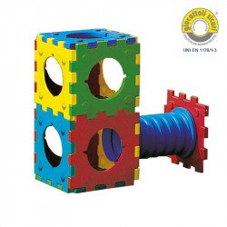 Mászókészlet emeletes házikóval, alagúttal Cubic C Sportszer Italveneta Didattica