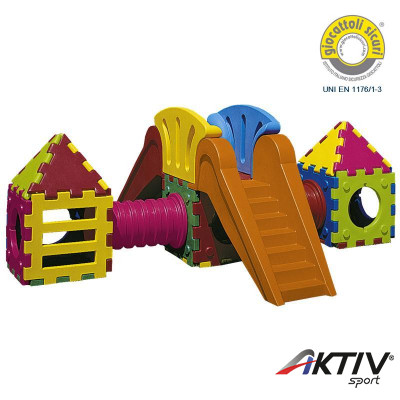 Mászókészlet nagy csúszdával Cubic I2000