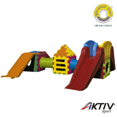 Mászókészlet két csúszdával Cubic H2000