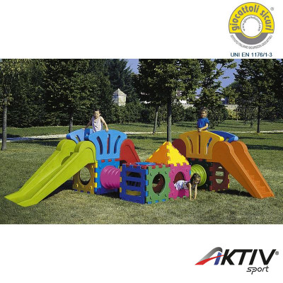 Mászókészlet két nagy csúszdával Cubic G2000
