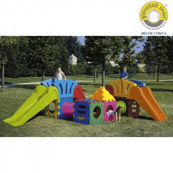 Mászókészlet két nagy csúszdával Cubic G2000 Játszótéri eszközök Italveneta Didattica