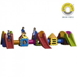 Mászókészlet három nagy csúszdával Cubic N2000 Játszótéri eszközök Italveneta Didattica