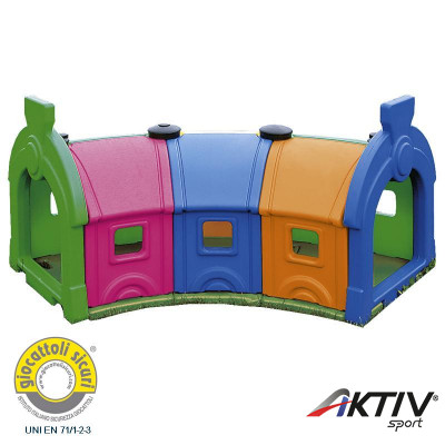 Házikós mászóalagút 3 elem Wagon A