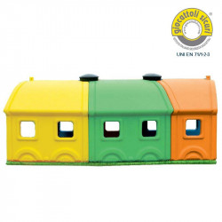 Házikós mászóalagút 3 elem Wagon C Játszótéri eszközök Italveneta Didattica