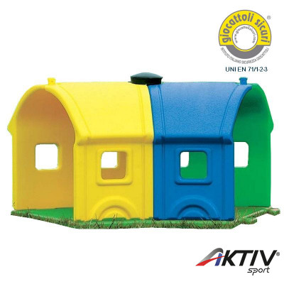 Házikós mászóalagút 2 elem Wagon D