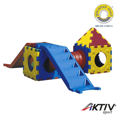 Mászókészlet két csúszdával, alagúttal Cubic F