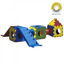 Mászókészlet csúszdával és alagúttal Cubic E Játszótéri eszközök Italveneta Didattica