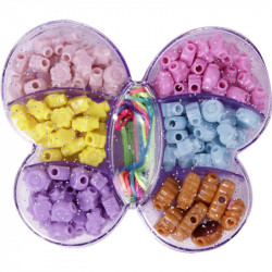 Műanyag gyöngyfűző készlet - többféle