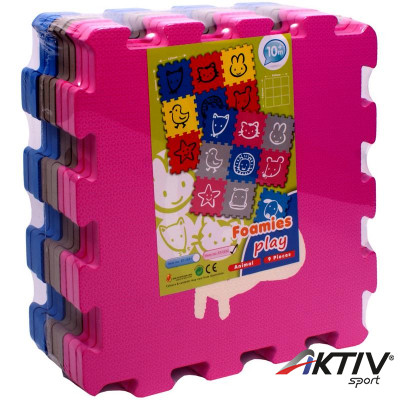 Állatfigurák habszivacs 9 darabos puzzle 32x32 cm