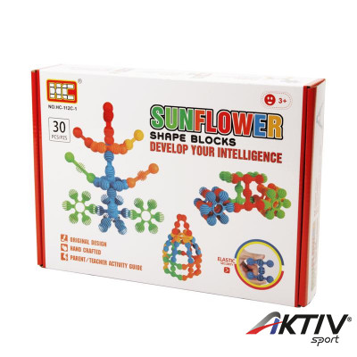 Napraforgó műanyag 30 darabos építőjáték