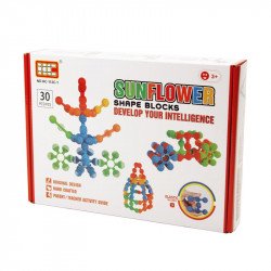 Napraforgó műanyag 30 darabos építőjáték Kreatív készletek
