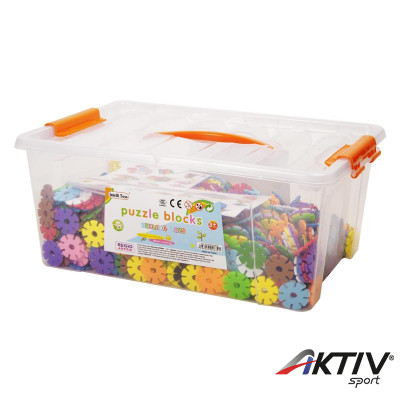 Tárcsás műanyag építőjáték 1500 darabos készlet