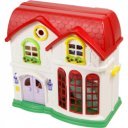 Babaház babákkal és bútorokkal - 37x20x36 cm