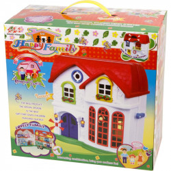 Babaház babákkal és bútorokkal - 37x20x36 cm Játék Regio