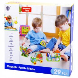 Mágneses építőjáték 29 db Építőelemek