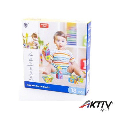 Mágneses építőjáték 18 db