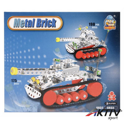 Tank 175 darabos fém építőjáték